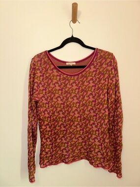 Himalaya German 100% GOTS Certified Organic Cotton Dappled Spotted Sweater Top